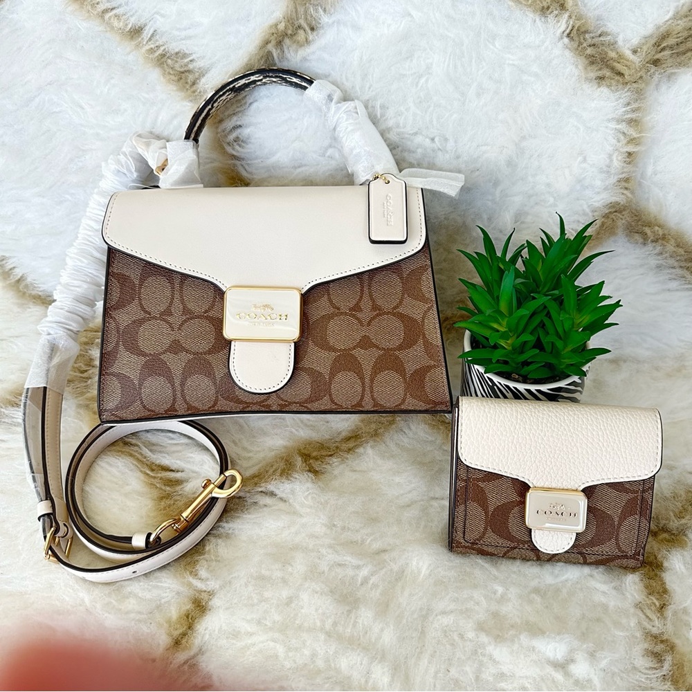 Coach Pepper Satchel and Wallet In Signature Canvas